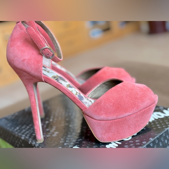 Sam Edelman coral platform shoes - Picture 1 of 5